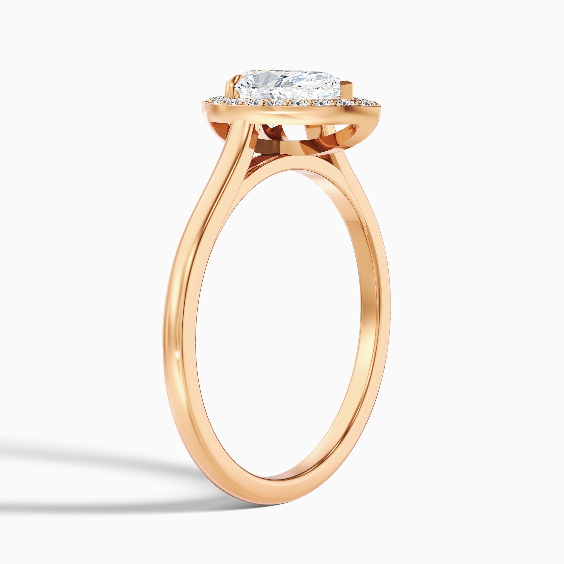 Dresden 1 Carat Pear Halo Lab Grown Diamond Ring